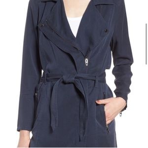 New! Blank NYC Tencel Short Lightweight Tencel Trench Coat